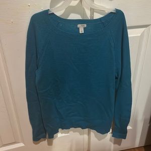 Halogen Women’s Teal Long-Sleeve Scoop Neck Cashmere Sweater S